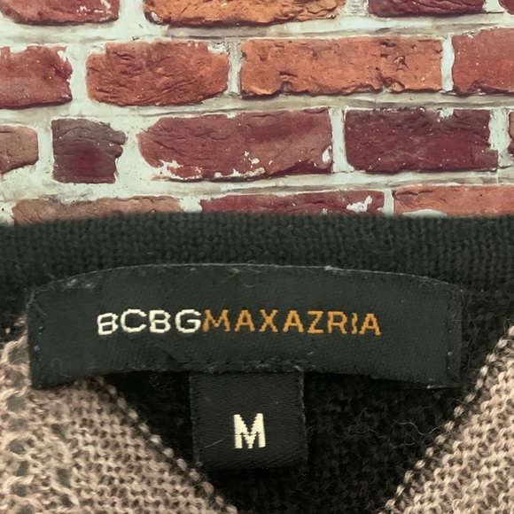 BCBGMAXAZRIA CHEVRON ZIG ZAG KNIT SWEATER DRESS - Picture 5 of 8